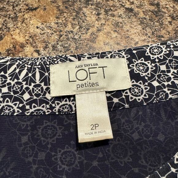 Ann Taylor Loft Dress Vintage Silk Boho Cottagecore Academia Coastal Beaded 2P - Picture 3 of 6